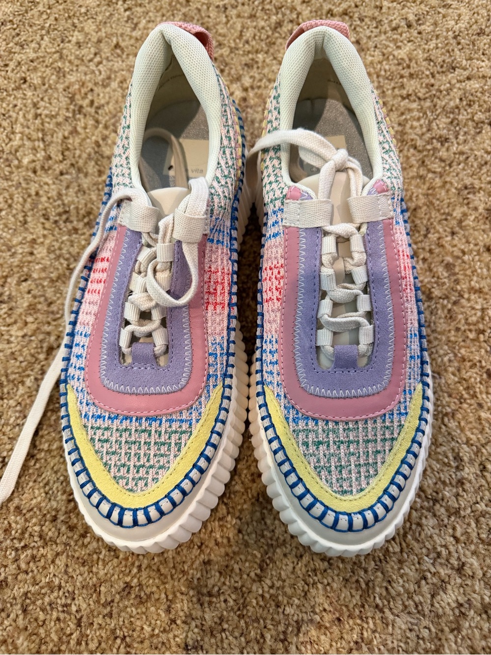 Dolce Vita Pastel Multi-Color Knit Sneakers